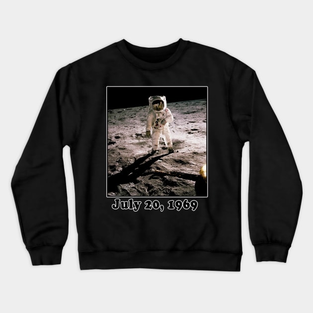 Iconic Photo of Moon Astronaut Crewneck Sweatshirt by Scarebaby